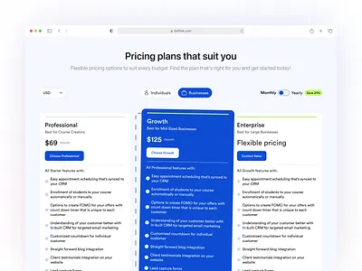 High-Converting Pricing Plan Page Design cta uiux