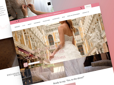 Hanan's Bridal - Tailoring Dreams into Digital Elegance bridal design dresses figma ui ux web design website women