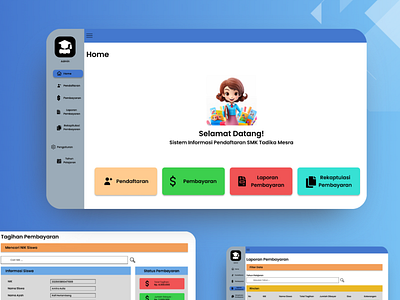 Sistem Informasi SMK Tadika Mesra app ui ux web