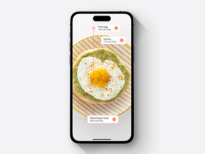 AI Nutrition App - Dish scanning result ai dish ios mobile nutrition app scan ui ux