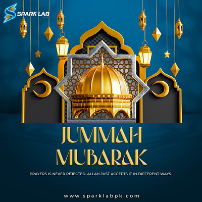 Jummah Mubarak | Spark Lab app branding design graphic design illustration illustration art jummah mubarak logo spark lab ui ux vector