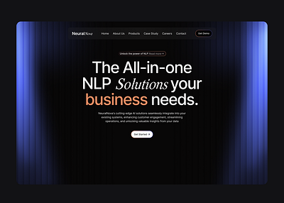 Neurla Nova branding lan landing page ui website