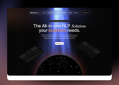 Neurla Nova branding lan landing page ui website