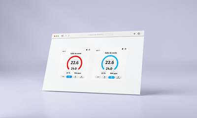 thermostat widget by omART1fy airquality buildingmanagement cleandesign iot minimaldesign smarthome temperaturecontrol ui uidesign ux uxdesign