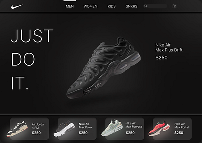 Nike Product Page. aesthetic elegant branding ui