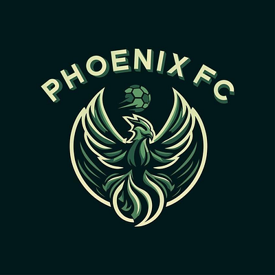 Football Team logo athleticlogo branding creativedesign design football futsal graphic design illustration logo logocreation phoenix phoenix fc sportsbranding sportslogo team logo vector