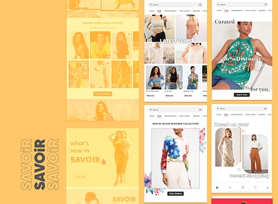 SAVOiR app application design mobile shopping app ui visual design web