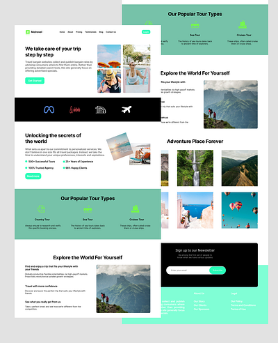 Website Exploration for A Travel Agency ui ux uiux web travel agency