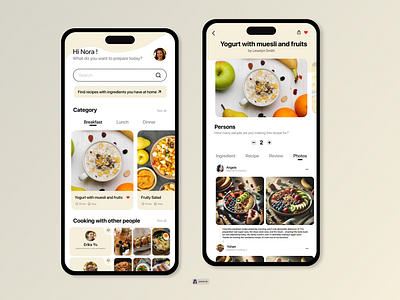 Recipe App affinitydesigner affinityphoto app branding design figma ui userexperience userinterface ux