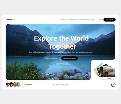 Travel Website Hero Section hero section landingpage travel travel website landingpage travelwebsite ui ux