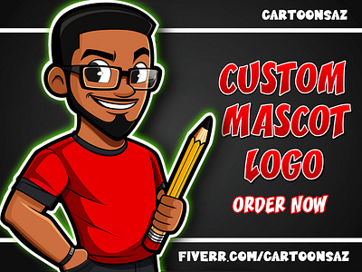 Custom Mascot Logo | Logo Maker 2d branding cartoon cartoon character cartoon man cartoonsaz cartoony character desgin character design custom logo custom logo maker design etsy freelancer graphic design illustration logo logo brand motion graphics vector