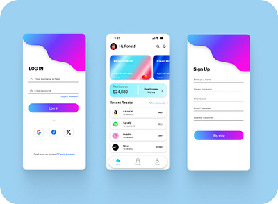 Login/Signup app design ui uiux design ux webdesign