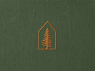 Haven Haus Embroidery Logo Mockup brand design brand identity branding branding design camp clean embroidery hand drawn hotel identity design logo logo design minimal mockup outdoor pictorial retro tree vintage visual identity