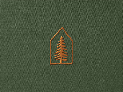 Haven Haus Embroidery Logo Mockup brand design brand identity branding branding design camp clean embroidery hand drawn hotel identity design logo logo design minimal mockup outdoor pictorial retro tree vintage visual identity