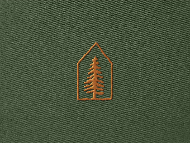 Haven Haus Embroidery Logo Mockup brand design brand identity branding branding design camp clean embroidery hand drawn hotel identity design logo logo design minimal mockup outdoor pictorial retro tree vintage visual identity