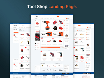 Tool Shop Theme Template branding design ecommerce illustration ui web design website design website template woocommerce wordpress