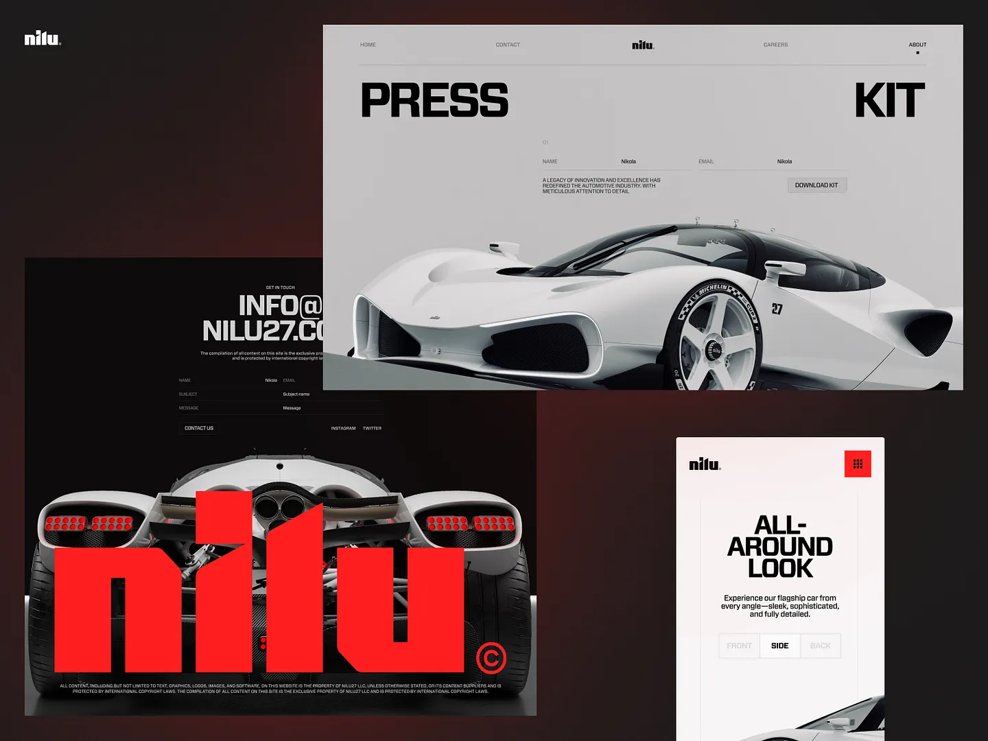 Sleek Automotive Website Design: NILU27 Fragments