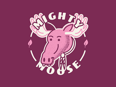 Mighty Moose animal illustration moose