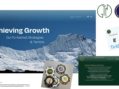 GTM Consulting - Website Design & Logo brand identity branding design graphic design logo marketing merchandise ui ux vector website