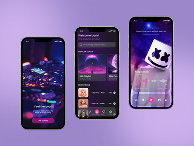 MUSIC APP app creative design mobile music ui ux