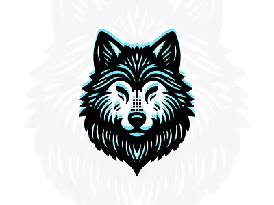 Wolf animal branding logo wolf