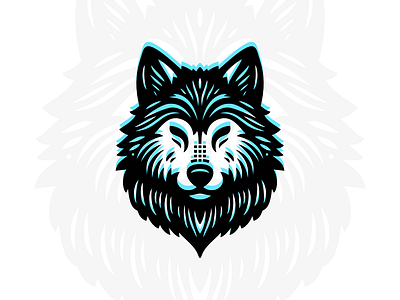 Wolf animal branding logo wolf