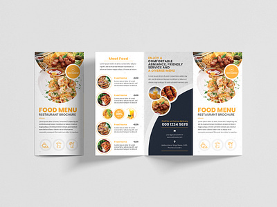 Food Restaurant Trifold Brochure pizza trifold