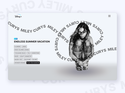 Hero concept branding here section landing page miley cyrus ui design ui ux design ux design web page web site