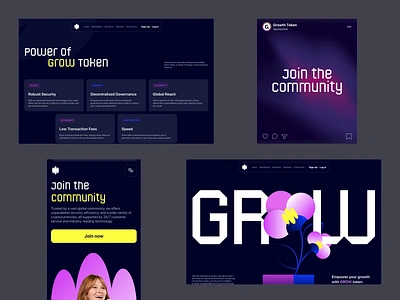 Grow token animation design btc design crypto coin design crypto mining design cryptocoin design cryptocurrency design figma design home page design interaction design landing design motion design solana crypto design web animation web design inspiration web interaction web3 design website animation website interaction xrp crypto design xrp design