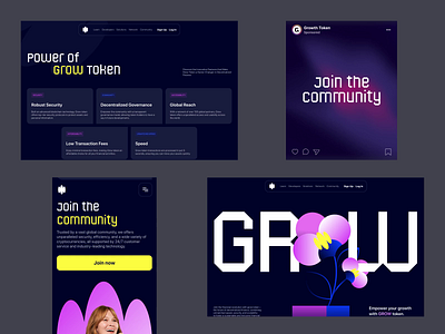 Grow token animation design btc design crypto coin design crypto mining design cryptocoin design cryptocurrency design figma design home page design interaction design landing design motion design solana crypto design web animation web design inspiration web interaction web3 design website animation website interaction xrp crypto design xrp design