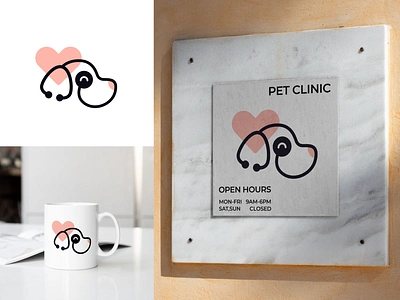 Pet Clinic animal brand branding clinic design dog doggy elegant graphic design illustration logo logo design logodesign logodesigner logotype logo designer modern pet vet veterinary