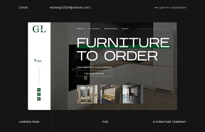 WEBDESIGN FOR A FURNITURE COMPANY landing page ui uiux design web design webdesign website