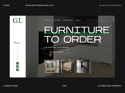 WEBDESIGN FOR A FURNITURE COMPANY landing page ui uiux design web design webdesign website