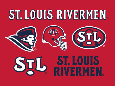 25/32 – St. Louis Rivermen branding design flash sheet football frontiersman graphic design illustration lewis and clark missouri river rivermen sports branding sports logo st. louis typography