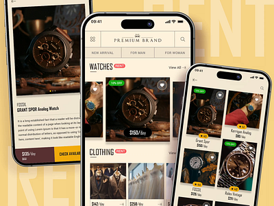 Luxury Watch Rental App Design Dashboard animation app concept app design cmarix ecommerce graphic design luxury experience minimal mobile app mobile design motion graphics premium brands product design rental app rental platform ui design ux design watch watch app watch rental app