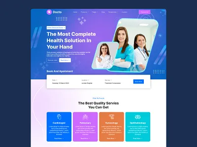 Modern Doctor Booking Platform UI appointment booking branding clinic consultant doctors figma graphic design health care healthcare hospital landing page medical online doctor patient pharmacy ui ux web design web page website doctors