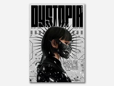 Dystopia | Poster 036 cyberpunk design dystopia futuristic graphic design mask poster sci fi scifi