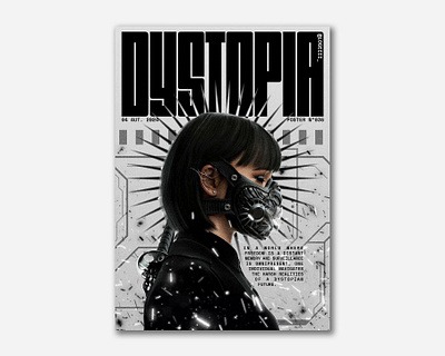 Dystopia | Poster 036 cyberpunk design dystopia futuristic graphic design mask poster sci fi scifi