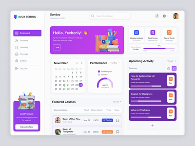 Dashboard for Educational Management Platform dashboard design table educational dasboard table ui design ui design dashboard ux design web site