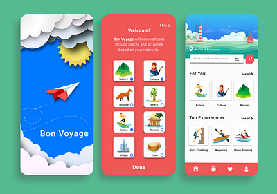 Travel Application branding explore graphic design illustration interaction design mobile product design travel typography ui vector visual design