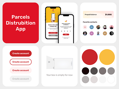 Parcel delivery app design components app design branding components design design app homepage design illustration landing page mobile design ui uidesing uiinspiration ux designe webdesign website design