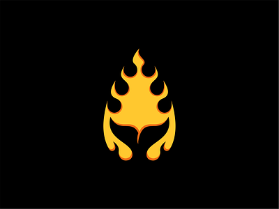 Whale Tail Flame Logo illustration