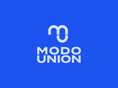 Modo Union // Primary Logo Lockup Option blue brand identity branding design graphic design industrial logo logo design logo lockup logomark modular primary logo technical