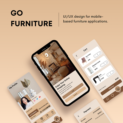 Go Furniture app mobile ui ux