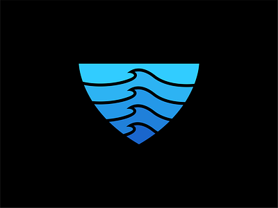 Wave Shield Logo logo