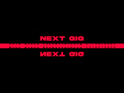 Next gig dark event annoucement graphic design motion design next gig techno event