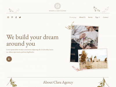 WEDDING & PARTY PLANNER app branding desigm design designweb graphic design illustration ui ux webdesign website websitedesign