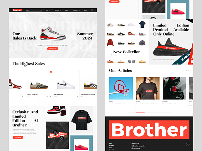 Brother | E-commerce Website Design adidas basket brother design e commerce ecommerce exlusive interface jordan jose miguel serna nike sneaker sneakers store ui urban ux uxui wear web design