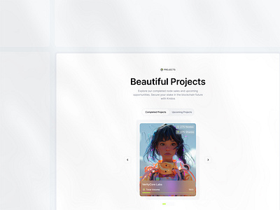 Projects section for crypto project card illustration project page project section simple simple design ui ux web design