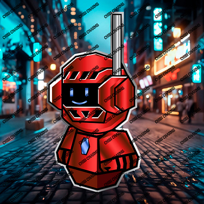 RED ROBOT CHARACTER ART 3d animation branding graphic design logo motion graphics ui